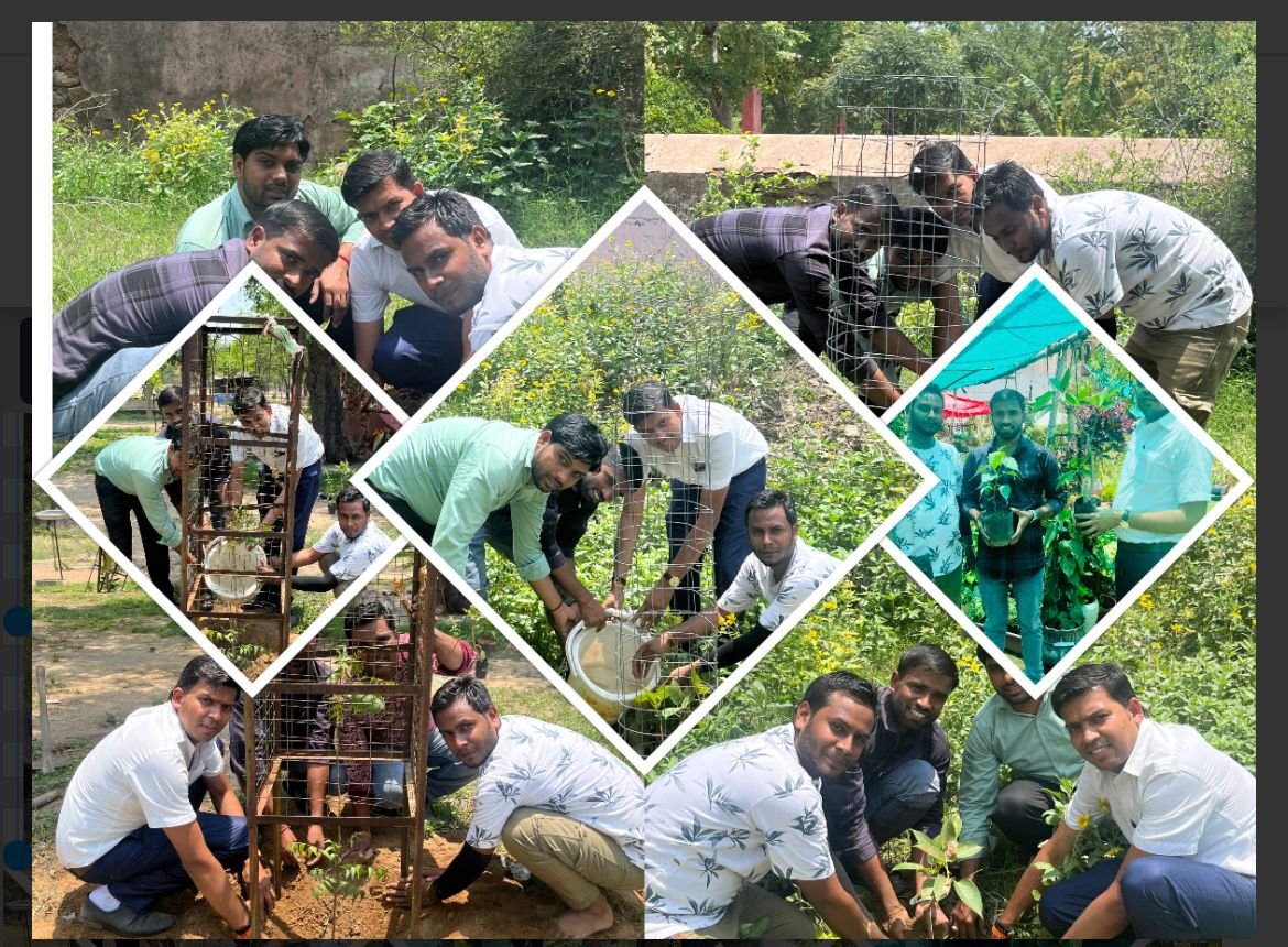 विश्व पर्यावरण दिवस पर वीएमडब्लू टीम फाउंडेशन ने मंदिर परिसर में किया पौधारोपण