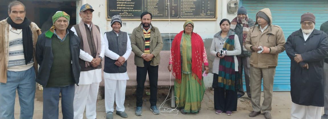गणतंत्र दिवस पर घांघू ग्राम पंचायत कार्यालय में किया ध्वजारोहण
