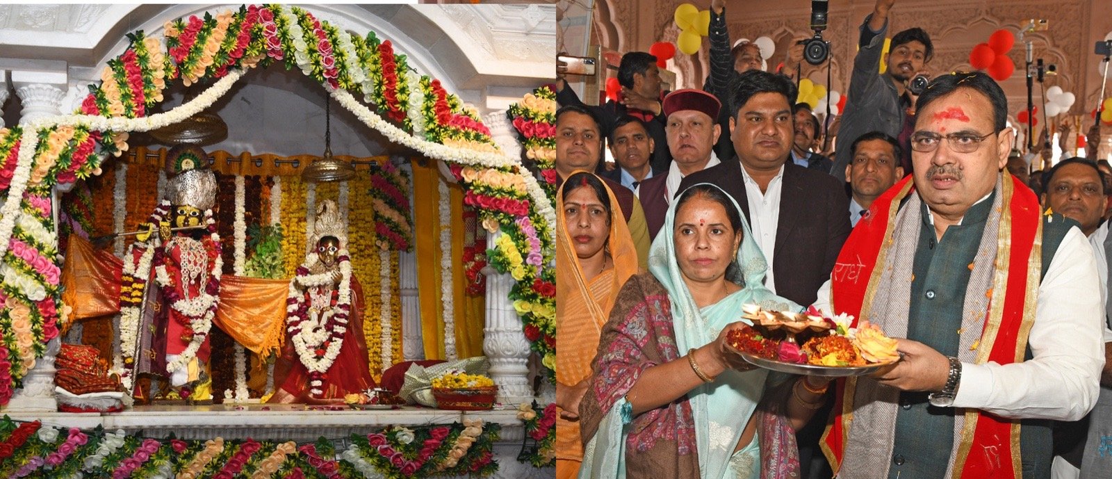 मुख्यमंत्री ने किए बांके बिहारी जी मन्दिर में दर्शन