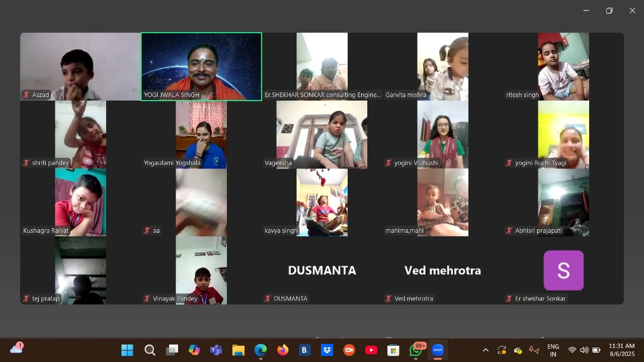 मिर्जापुर में तीन दिवसीय ऑनलाइन योग कार्यशाला का भव्य समापन: बच्चों ने सीखे योग के गुर