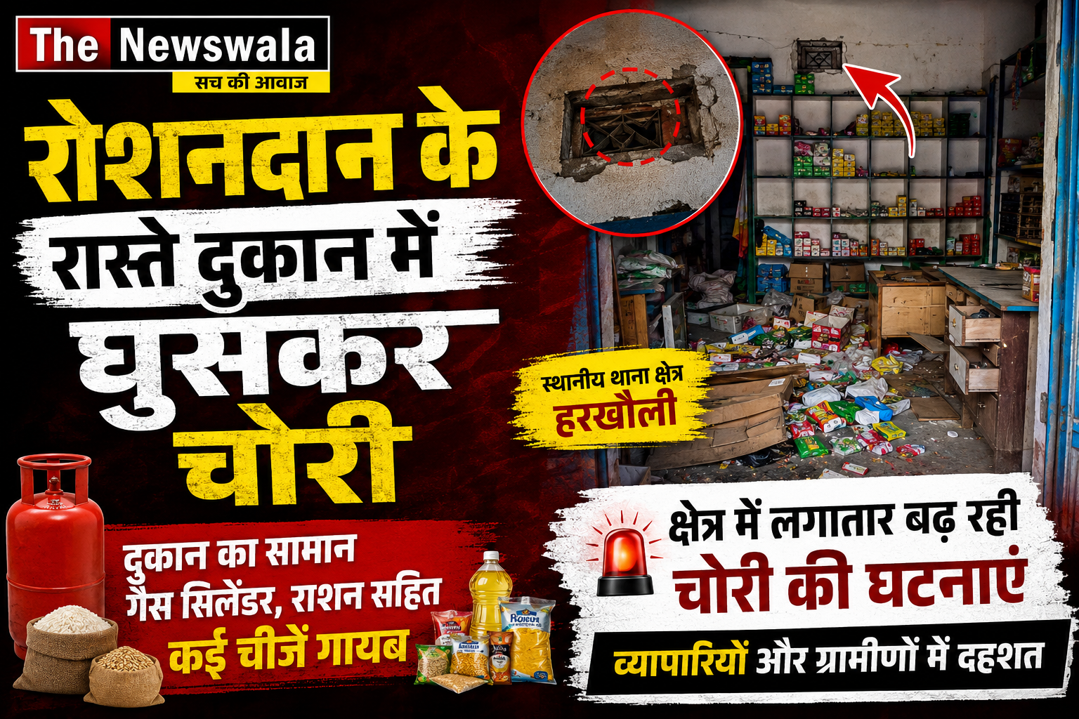 लार क्षेत्र में फिर एक दुकान में चोरी