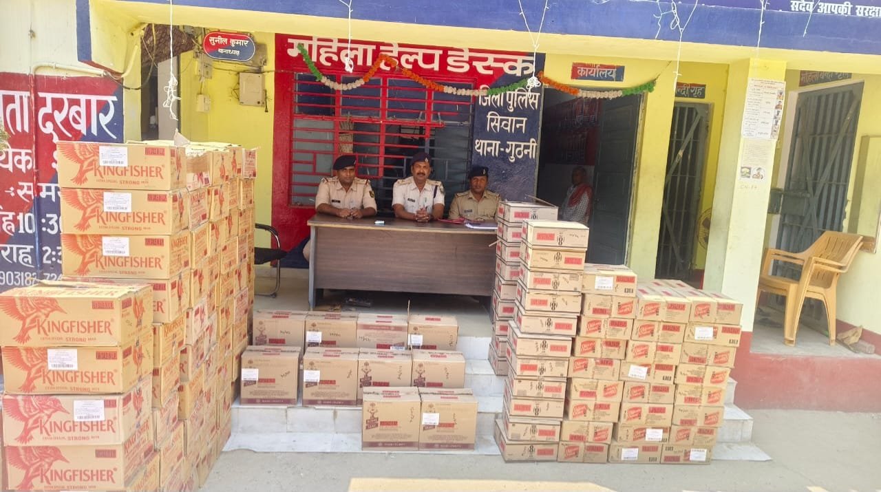 यूपी से बिहार में घुसते ही पकड़ी गयी भारी मात्रा में शराब
