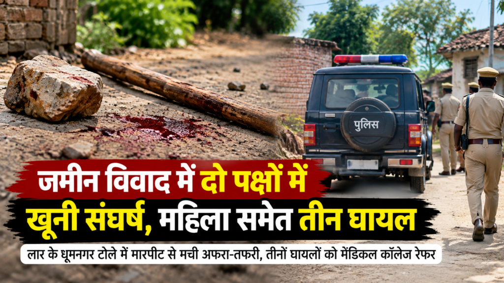 लार के धूमनगर टोले में जमीन विवाद में मारपीट